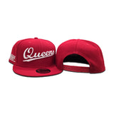 Red Queens New Era Queens NY Patch Snapback 9FIFTY Hat