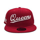 Red Queens New Era Queens NY Patch Snapback 9FIFTY Hat