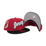 Red Script New Jersey Devils Black Visor Gray Bottom Nj Side Patch New Era 59Fifty Fitted