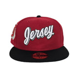 Red Script New Jersey Devils Black Visor Gray Bottom Nj Side Patch New Era 59Fifty Fitted