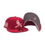 Red St. Louis Cardinals Bird Logo Gray Bottom 2006 World Series Side Patch New Era 59Fifty Fitted