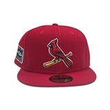 Red St. Louis Cardinals Team Logo Gray Bottom 2006 World Series Side Patch New Era 59Fifty Fitted