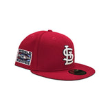 Red St. Louis Cardinals Gray Bottom 2006 World Series Side Patch New Era 59Fifty Fitted