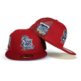 Red Trucker St. Louis Cardinals Green Bottom Busch Stadium Final Season Side Patch New Era 59Fifty Fitted