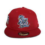 Red St. Louis Cardinals Red Trucker Green Bottom Busch Stadium Final Season Side Patch New Era 59Fifty Fitted