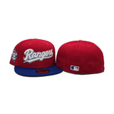 Red Texas Rangers Royal Blue Visor Gray Bottom 2024 All Star Game Side Patch New Era 59Fifty Fitted