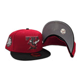 Red Toronto Blue Jays Black Visor Gray Bottom 30th Season Side Patch New Era 59Fifty Fitted