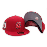 Red Trucker Atlanta Braves Gray Bottom 1972 All Star Game Side Patch New Era 59Fifty Fitted