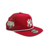 Red Trucker New York Yankees Green Bottom 2009 World Series Side Patch New Era Snapback