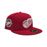 Red Detroit Red Wings Gray Bottom 1926 Inaugural Season Side Patch New Era 59Fifty Fitted