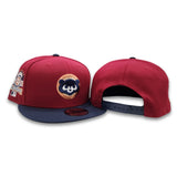 Burgundy Chicago Cubs Navy Blue Visor Gray Bottom 1990 All Star Game Side Patch New Era 9Fifty Snapback