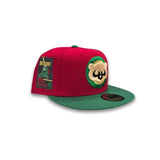 Red Chicago Cubs Kelly Green Visor Gray Bottom Be Alert Foul Balls Side Patch New Era 59Fifty Fitted