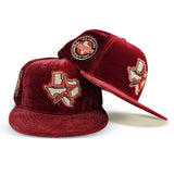 Brick Red Velvet Houston Astros Gray Bottom Celebrating 45 Years Side Patch New Era 59Fifty Fitted