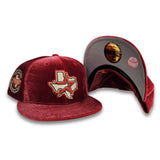 Brick Red Velvet Houston Astros Gray Bottom Celebrating 45 Years Side Patch New Era 59Fifty Fitted