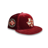 Brick Red Velvet Houston Astros Gray Bottom Celebrating 45 Years Side Patch New Era 59Fifty Fitted