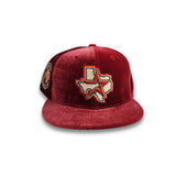 Brick Red Velvet Houston Astros Gray Bottom Celebrating 45 Years Side Patch New Era 59Fifty Fitted