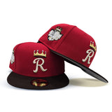 Red Kansas City Royals Brown Visor Gray Bottom 2012 All Star Game Side Patch New Era 59Fifty Fitted