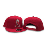 Red Los Angeles Angels Gray Bottom City Art Side Patch New Era 9Fifty Snapback