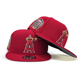 Red 3 Stars Los Angeles Angels Gray Bottom 50th Anniversary Side Patch New Era 9Fifty Snapback