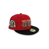 Red San Francisco 49ers Black Visor Gray Bottom 30th Anniversary Side Patch New Era 59Fifty Fitted