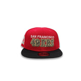 Red San Francisco 49ers Black Visor Gray Bottom Super Bowl XXIV Side Patch New Era 9Fifty Snapback
