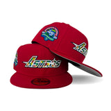 Red Autism Awareness Houston Astros Gray Bottom 45th Anniversary Side Patch New Era 59Fifty Fitted