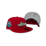 Red Autism Awareness Houston Astros Gray Bottom 45th Anniversary Side Patch New Era 59Fifty Fitted