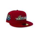 Red Autism Awareness Houston Astros Gray Bottom 45th Anniversary Side Patch New Era 59Fifty Fitted