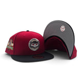 Red Chicago Cubs Black Visor Gray Bottom 1990 All Star Game Side Patch New Era 59Fifty Fitted