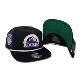 Black Trucker New Colorado Rockies Green Bottom 10 Years Anniversary Side Patch New Era Snapback