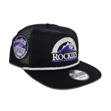 Black Trucker New Colorado Rockies Green Bottom 10 Years Anniversary Side Patch New Era Snapback