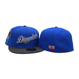 Royal Blue Script Arizona Diamondbacks Dark Gray Visor Gray Bottom 1998 Inaugural Season Side Patch New Era 59Fifty Fitted