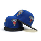 Royal Blue Arizona Diamondbacks Black Visor Gray Bottom 1998 Inaugural Season Side Patch New Era 59Fifty Fitted