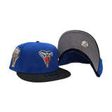 Royal Blue Arizona Diamondbacks Black Visor Gray Bottom 1998 Inaugural Season Side Patch New Era 59Fifty Fitted