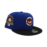 Royal Blue Chicago Cubs Black Visor Gray Bottom 1990 All Star Game Side Patch New Era 59Fifty Fitted