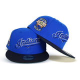Royal Blue Cleveland Indians Navy Blue Visor Green Bottom Inaugural Season 1994 Jacobs Field Side Patch 59fifty Fitted