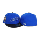 Royal Blue Cleveland Indians Navy Blue Visor Green Bottom Inaugural Season 1994 Jacobs Field Side Patch 59fifty Fitted