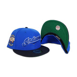 Royal Blue Cleveland Indians Navy Blue Visor Green Bottom Inaugural Season 1994 Jacobs Field Side Patch 59fifty Fitted