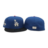 Seashore Blue Los Angeles Dodgers Black Visor Gray Bottom 2024 World Series Champions Side Patch New Era 59Fifty Fitted