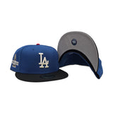 Seashore Blue Los Angeles Dodgers Black Visor Gray Bottom 2024 World Series Champions Side Patch New Era 59Fifty Fitted