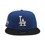 Seashore Blue Los Angeles Dodgers Black Visor Gray Bottom 2024 World Series Champions Side Patch New Era 59Fifty Fitted