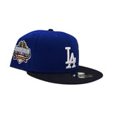 Royal Blue Los Angeles Dodgers Palm Tree Navy Blue Visor Gray Bottom 40th Anniversary Side Patch New Era 9Fifty Snapback