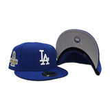 Royal Blue Los Angeles Dodgers Gray Bottom 2024 World Series Champions Side Patch New Era 59Fifty Fitted