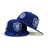 Royal Blue Las Vegas Raiders Gray Bottom 60th Anniversary New Era 9Fifty Snapback