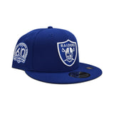 Royal Blue Las Vegas Raiders Gray Bottom 60th Anniversary New Era 9Fifty Snapback