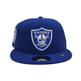 Royal Blue Las Vegas Raiders Gray Bottom 60th Anniversary New Era 9Fifty Snapback