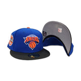 Royal Blue New York Knicks Black Visor Gray Bottom Established 1946 Side Patch New Era 59Fifty Fitted
