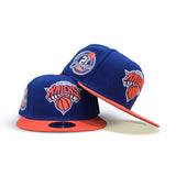 Royal Blue New York Knicks Orange Visor Gray Bottom 2x Champions Side Patch New Era 9Fifty Snapback