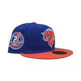 Royal Blue New York Knicks Orange Visor Gray Bottom 2x Champions Side Patch New Era 9Fifty Snapback