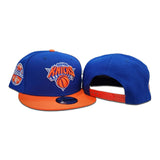 Royal Blue New York Knicks Orange Visor Gray Bottom 1946 Established Side Patch New Era 9Fifty Snapback